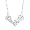 My Daily Styles Elegant 925 Sterling Silver Necklace with 3