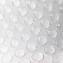 Clear Soft Close Drawer Cabinet Door Bumpers - 8mm x 1.5mm Sound Dampening Adhesive Transparent Rubber Pads Feet - Hemispherical Shape - 100 PCs