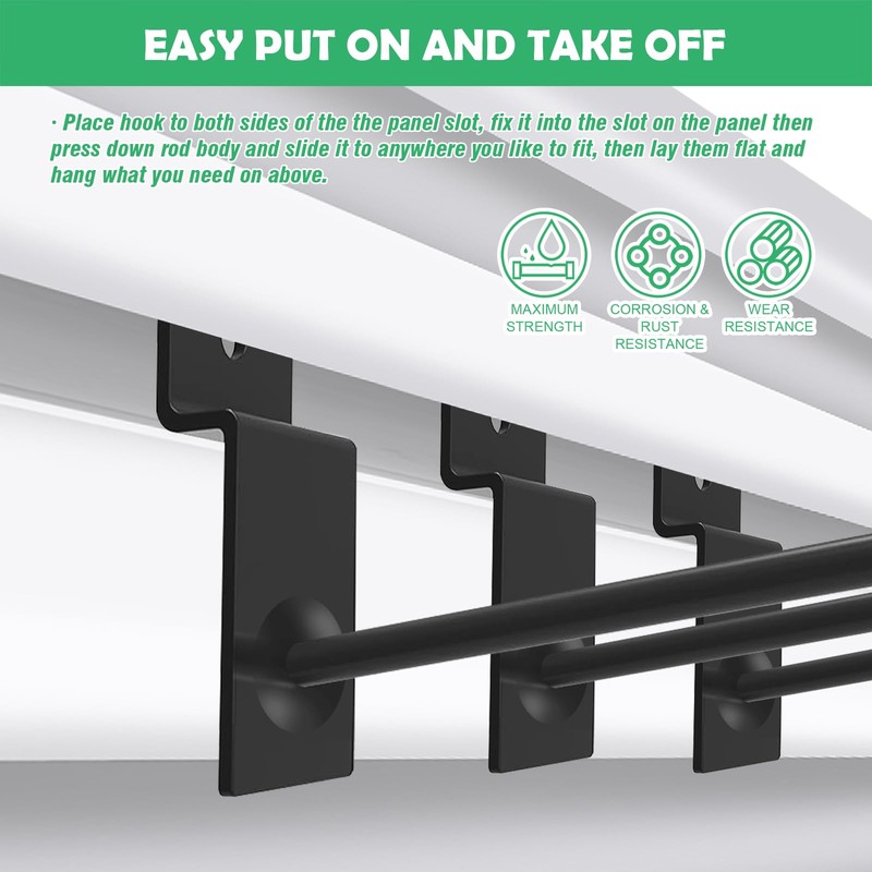 Yauhar 100Pcs Heavy Duty Slat Wall Display Hooks Bulk Set,