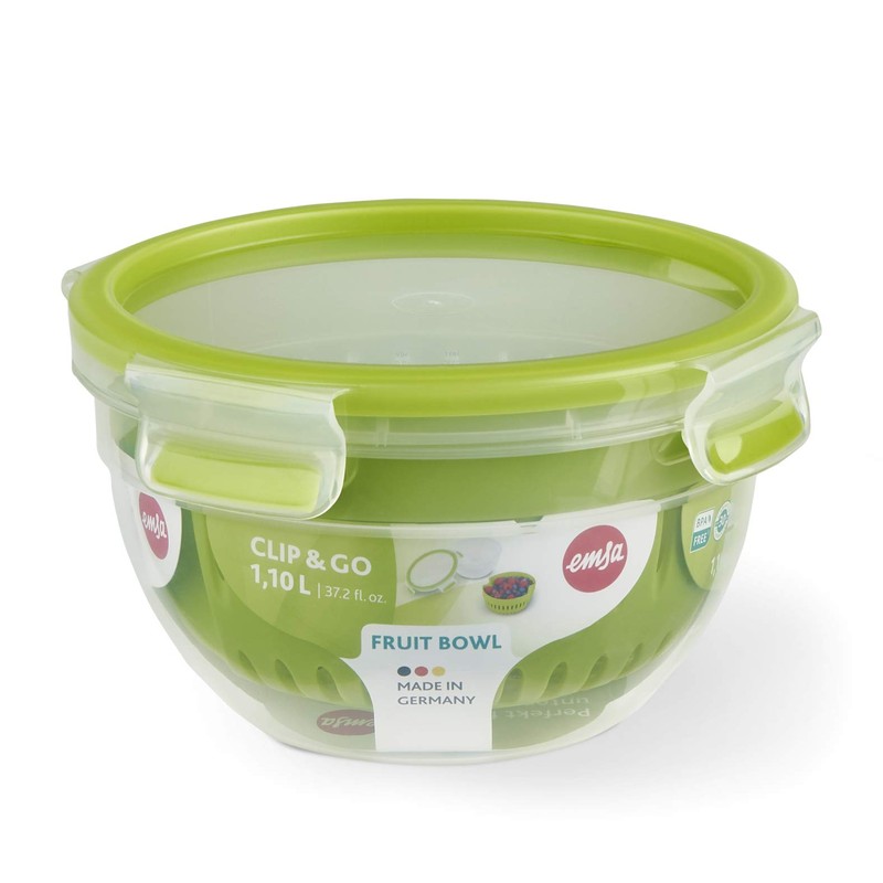Emsa N10722 Clip & Go Fruit Bowl Frischhaltedose | 1,1