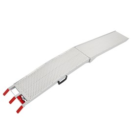 waltyotur 1Pcs 550 LBS Capacity Aluminum Folding Loading Ramps Replacement for Pickup Trucks, Dirt Bike Ramp with Handle, SUV, Trailer