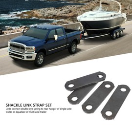 Heavy Duty Steel Link Double Eye for Trailer Spring Shackle Strap Leaf Springs - Reliable Towing Solution