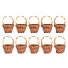 Hemoton 10PCS Small Flower Basket Rustic Small Basket with Handle