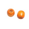 110Pcs Orange Painted Maple Wood Beads 10mm Large Hole Round