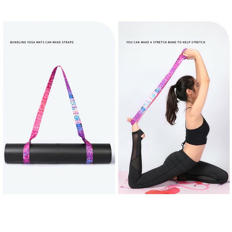2PCS Yoga Mat Strap Belt Adjustable Shoulder Sports Exercise Stretch
