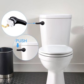 iFealClear Universal Brass Toilet Handle Replacement Kit, Front Mount Toilet Tank Flush Lever with Lock Nut, Fits Most Toilets, Oil Rubbed Bronze