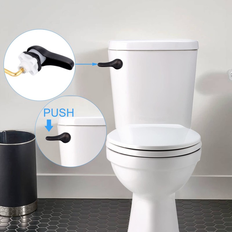 iFealClear Universal Brass Toilet Handle Replacement Kit, Front Mount Toilet