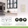 Enbrighten Almond Z-Wave Plus Smart Light Switch with QuickFit and