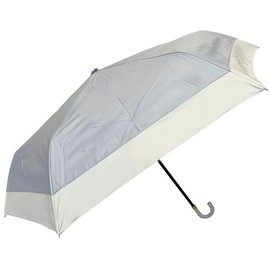 アテイン 折晴雨兼用ミニ バイカラー・レザー手元 グレー 55cm 6709