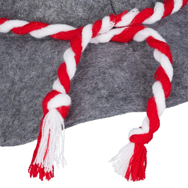 Relaxdays 10026105 Red and White Cord, Felt Hat, & Men,