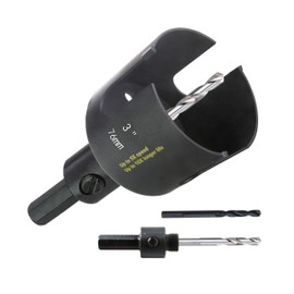 PLG2SUPT 3 inch 76mm Dia Hole Saw Carbide,2.36” Deep Cutting for Multiple Material Hardy Plank MDF Wall Tile 10X More cuts 5X More Faster