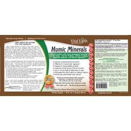 Vital Earth Humic Minerals - 70+ Trace Minerals with Naturally Occurring Fulvic Acid, Alkalizing Liquid Mineral Supplement for Ionic Detox, Digestive Support, Energy & Balance, 32 Fl Oz (Pack of 2)