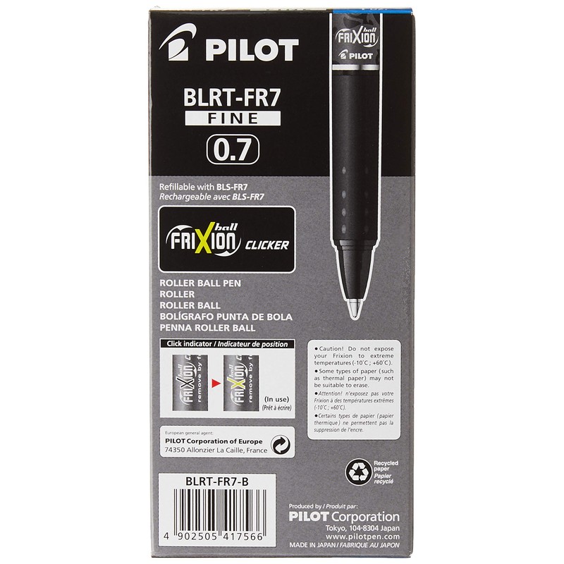 Pilot Frixion clicker rollerball pen, 0.7 mm
