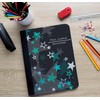 CreaDesign, Children's Certificate Folder with Name, Certificate Folder Stars Turquoise