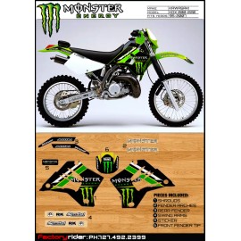 kawi KAWASAKI KDX 200 KDX 220 GRAPHICS  FIT 1995-2005 SUPER NICE TEAM ISSUE KIT