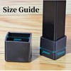 Mcoser 10Pcs Black Square Plastic & Rubber Non-Slip Furniture Leg