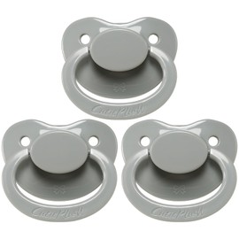 CutiePlusU Adult Large Pacifier Adult Pack of 3-Grey
