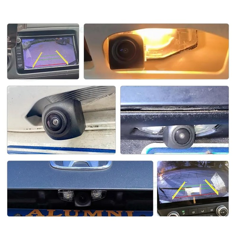 aSATAH AHD/CVBS Car Rear/Front View Camera's Fisheye Lens License Plate