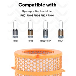 Leemone Upgraded Carbon Fiber Evaporator Filter Replacement Compatible with Dyson PH01 PH02 PH03 PH04 PH3A Air Purifier Humidifier, Part No. 970718-01, 2 Pack