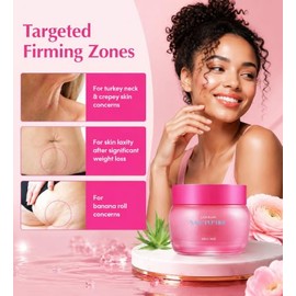 NAD+ 5% & Peptide Anti Aging Face Cream - Korean Skincare Neck Cream for Sagging Skin, Firming & Lifting Facial Moisturizer with 13 Peptides, Pink Cre