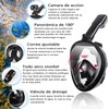 LCNBNM Máscara de Buceo, Mascara de Snorkel,con Soporte para cámara,Vista