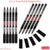 Goldex Klassy BLACK 10 x 0.7mm Fine Tip Ballpoint Pens
