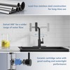 Peppermint Black Kitchen Faucet with Pull Down Sprayer Waterfall Kitchen