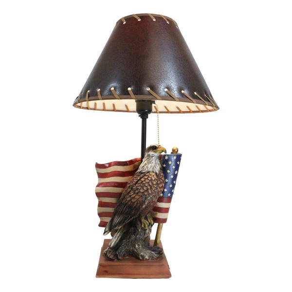 Ebros Gift Rustic Patriotic American Emblem Bald Eagle with Star