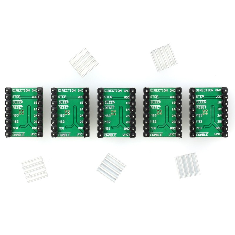 Paradisetronic.com 5X A4988 Stepper Motor Driver Module with Heatsink e.g.