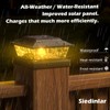 SIEDiNLAR Solar Post Lights Outdoor 12 LEDs 4 Modes Post