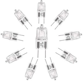 YBEK G8 Halogen Light Bulbs 20W 120V Under Cabinet Lighting Replacements 2Pin 2700K Warm White (Pack of 10)