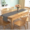 Nepnuser Black White Diamond Table Runner Tea Themed Party Decoration