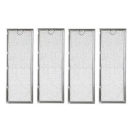 HASMX Replacement Microwave Range Hood Filter Aluminum Mesh Microwave Grease Filter for GE Microwave Model WB06X10288, Replaces Part Numbers AF4290, WB06X10288, C-8102, C8102 Silver (4-Pack)