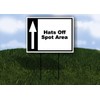 Hats Off Spot Area Black White Up Arrow 1 Single