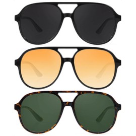 NSSIW Aviator Sunglasses for Women, Polarized Retro Sun Glasses with Vintage 70s Style and UV Protection