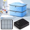 DreamGenius Nail Polish Organizer Case Holds 42 Bottles, Portable Double-Layer