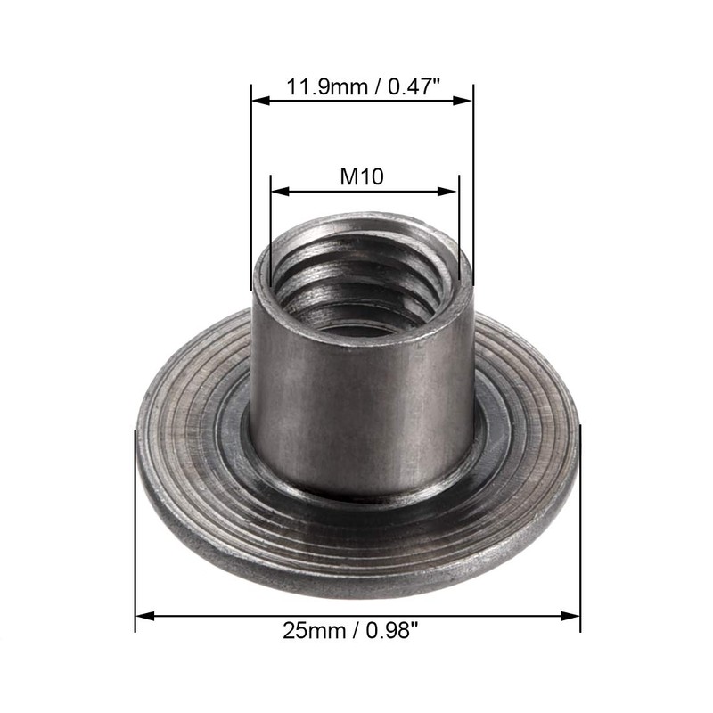 sourcing map 30pcs M10 x 25 x 1.6 mm T