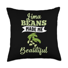 Lima Bean Funny Planting Vegetable Seeds Throw Pillow