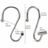 Brushed Nickel Shower Curtain Hooks, Goowin Shower Curtain Hooks, T-Bar