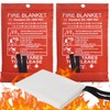 100x100CM Large Fire Blanket With Loops, Fiberglass Flame Retardant Fire