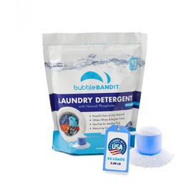 Laundry Detergent Powder with Phosphate - For All Machines, Fresh Clean Scent - Mess-Free - With Scoop - Safe for All Fabrics, Greywater & Septic… (46 Ounce Pack of 1)