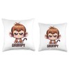 Grumpy monkey meme Throw Pillow