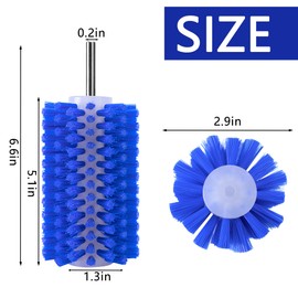 EBaokuup EBaokuup Livestock Mini Roto Drill Brush Attachment-0.2 Inch Drill Shank Cattle Fur Brush-Cattle Scratcher Roto Brush for Goat Sheep Cattle Horse Pig Grooming