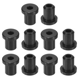uxcell 38Pcs Rubber Grommets 5mm Drill Hole, 3mm ID Hole Top Hat Grommet Black Silicone Rubber Hole Plug Gasket for Wiring, Automotive