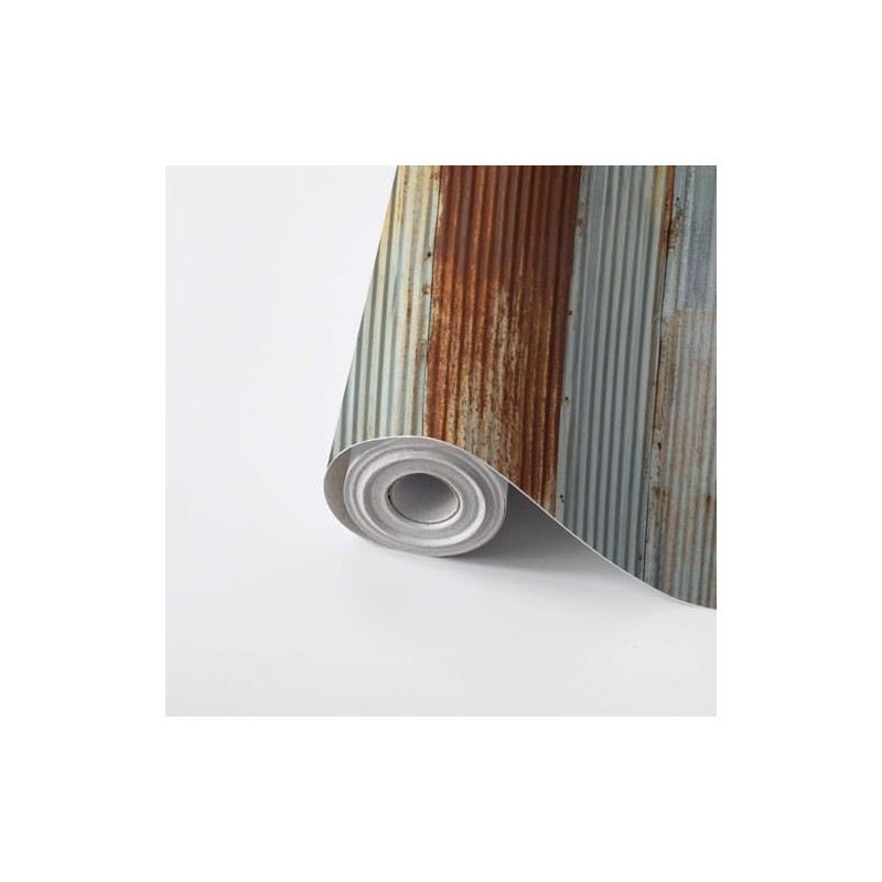 VGHUYEVOGERE Peel and Stick Rustic Wall Texture Galvanized Metal Panels