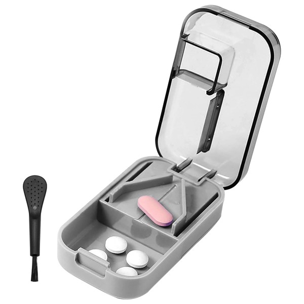 WOLMIK Small Pill Tablet Cutter - Portable Pill Splitter with