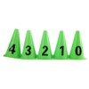 Gavigain 10Pcs 23cm Soccer Training Cone,Green Soccer Cones Number 0-9