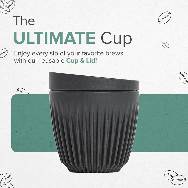 Husky Cup Coffee Cup Tumbler with Lid 340ml (12oz) Natural