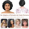 4 Piezas Gorro de Seda y Satén para Cabello Rizado,