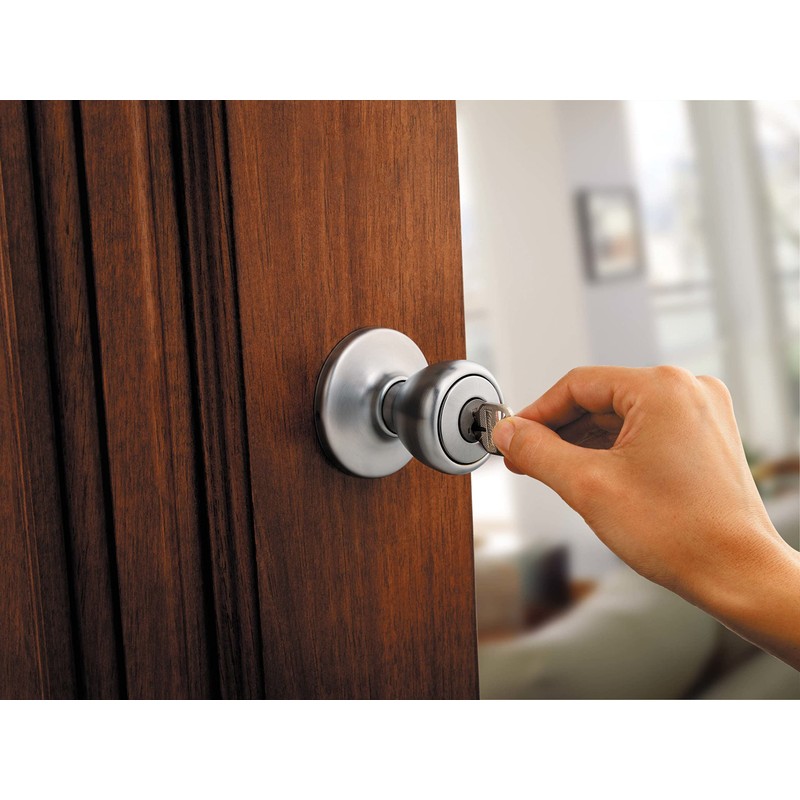 Kwikset 94002-862 Cove Keyed Entry Knob Featuring Smartkey Security In